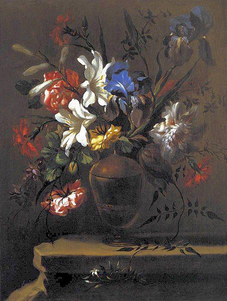 Bartolome Perez Vase of Flowers. oil painting image